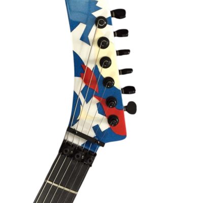 Custom Obsidian George Lynch Kamikaze II Blue Camouflage 6 String Electric Guitar - Image 3