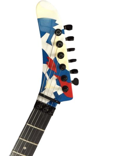 Custom Obsidian George Lynch Kamikaze II Blue Camouflage 6 String Electric Guitar - Image 3