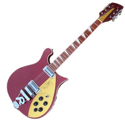 Custom Nova Metallic Red 620 Solid Body Guitar Tom Petty Toaster Pickups 12 String - Image 2