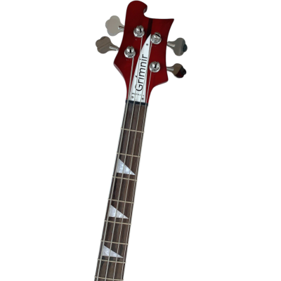 Custom Nova 4003 Burgundy Red 4 String Bass - Image 4