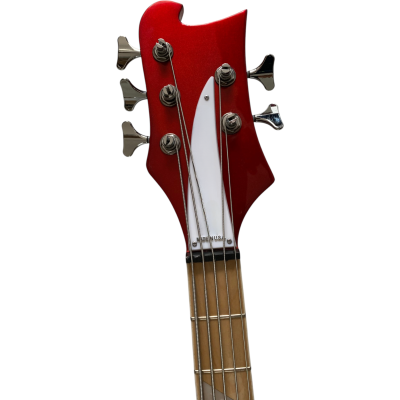 Custom Nova 4003 Ruby Red Pearl 5 String Bass Maple Fretboard - Image 3