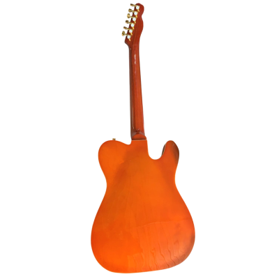 Custom Regent Fhole Translucent Orange Stain Paul Waller Masterbuilt Bigsby Guitar - Image 5