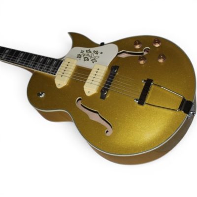 Custom Crown Gold Top Fhole Floral Scotty ES295 P90 Pickups Hollow Body - Image 3