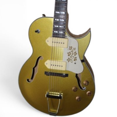 Custom Crown Gold Top Fhole Floral Scotty ES295 P90 Pickups Hollow Body