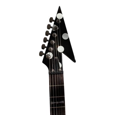 Custom Crown Tremolo Flying V Black White Polka Dots 6 String Guitar Karl Sandoval - Image 4