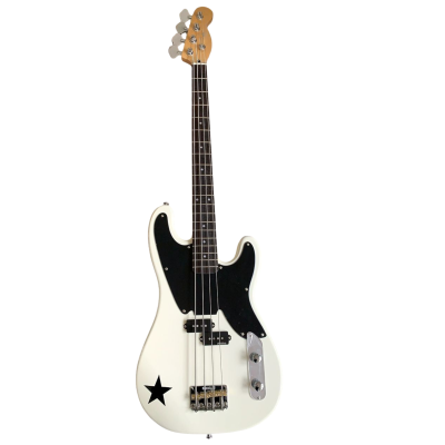 Custom Regent Mike Dirnt Olympic White 4 String Precision Bass Rosewood Fretboard - Image 2