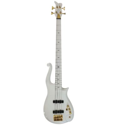 Custom Ember Prince Cloud White 4 String Bass Gold Hardware - Image 2