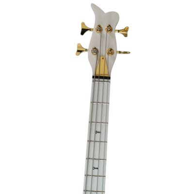 Custom Ember Prince Cloud White 4 String Bass Gold Hardware - Image 3