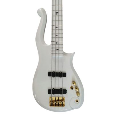 Custom Ember Prince Cloud White 4 String Bass Gold Hardware
