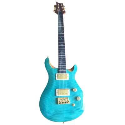 Custom Monarch Santana Blue Matteo Aquamarine Teal Guitar - Image 2