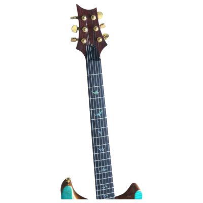 Custom Monarch Santana Blue Matteo Aquamarine Teal Guitar - Image 3