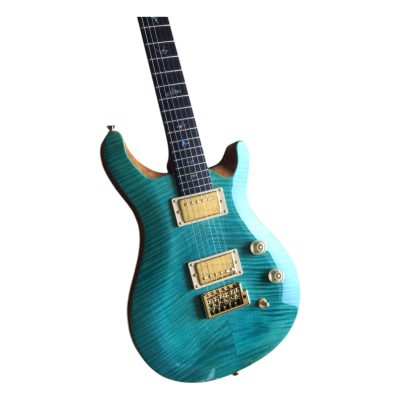 Custom Monarch Santana Blue Matteo Aquamarine Teal Guitar