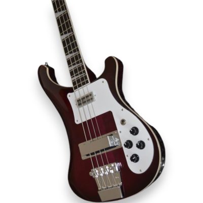 Custom Nova 4003 Purpleglo Burst Violet 4 String Bass White Pickguard