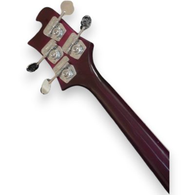 Custom Nova 4003 Purpleglo Burst Violet 4 String Bass White Pickguard - Image 6
