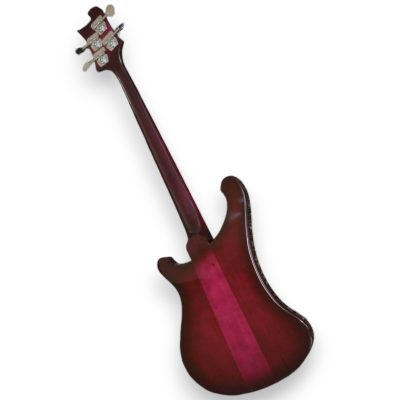 Custom Nova 4003 Purpleglo Burst Violet 4 String Bass White Pickguard - Image 7