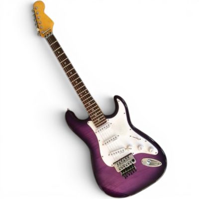 Custom Regent Eric Clapton Translucent Purple Burst Chrome Hardware Floyd Rose Tremolo Guitar - Image 2