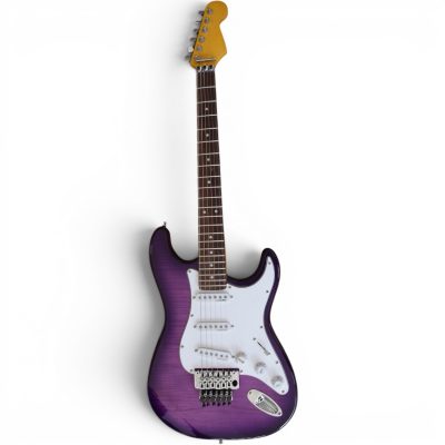 Custom Regent Eric Clapton Translucent Purple Burst Chrome Hardware Floyd Rose Tremolo Guitar - Image 4