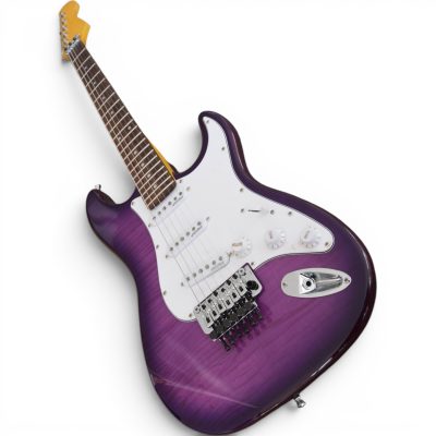 Custom Regent Eric Clapton Translucent Purple Burst Chrome Hardware Floyd Rose Tremolo Guitar - Image 7
