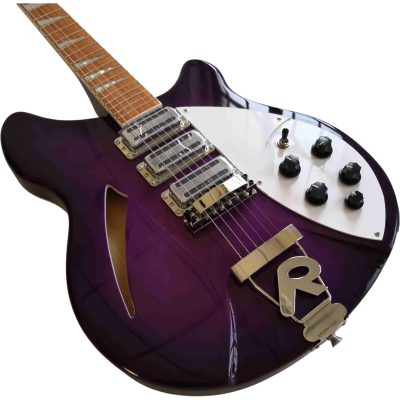 Custom Nova Slash Soundhole Purpleglo Violet 360 6 String Guitar - Image 5