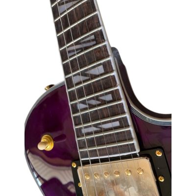 Custom Crown Supreme Trans Purple Schon Quilted Maple Top Guitar - Image 2