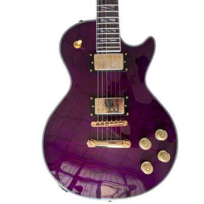 Custom Crown Supreme Trans Purple Schon Quilted Maple Top Guitar