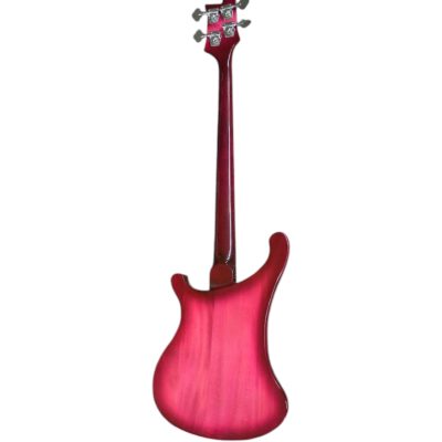 Custom Nova 4003 Purpleglo 4 String Bass White Pickguard - Image 5