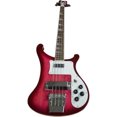 Custom Nova 4003 Purpleglo 4 String Bass White Pickguard - Image 7