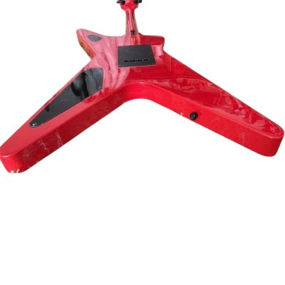 Custom Tempest Red Dimebag Flying V Split Headstock Guitar Floyd Rose Tremolo - Image 5