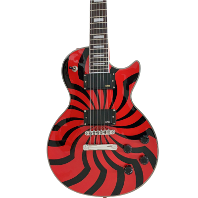 Custom Crown Buzzsaw Bullseye Zakk Wylde Brick Orange Finish Electric Guitar