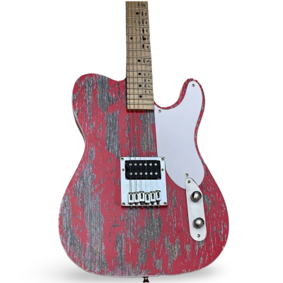 Custom Solstice Peeler Relic Layered Distressed Finish Red Vintage Electric Guitar