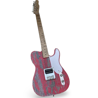 Custom Solstice Peeler Relic Layered Distressed Finish Red Vintage Electric Guitar - Image 3