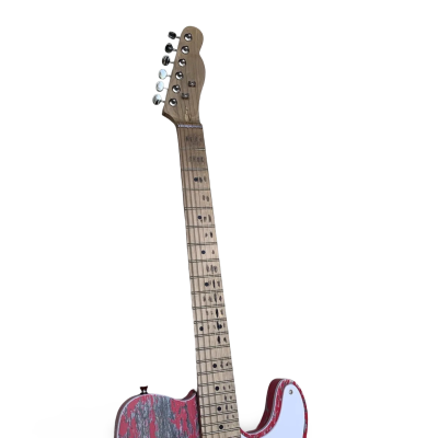 Custom Solstice Peeler Relic Layered Distressed Finish Red Vintage Electric Guitar - Image 6