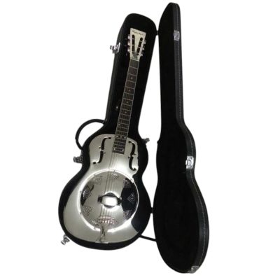 Custom Cobalt Resonator Chrome Plated Brass Body Fholes Acoustic Guitar Mother Of Pearl Resophonic Single Cone - Image 11