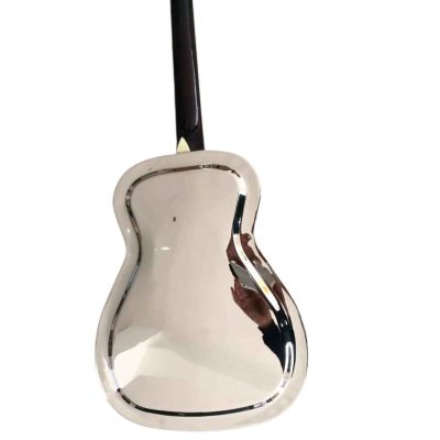 Custom Cobalt Resonator Chrome Plated Brass Body Fholes Acoustic Guitar Mother Of Pearl Resophonic Single Cone - Image 8