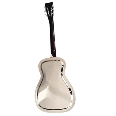 Custom Cobalt Resonator Chrome Plated Brass Body Fholes Acoustic Guitar Mother Of Pearl Resophonic Single Cone - Image 7