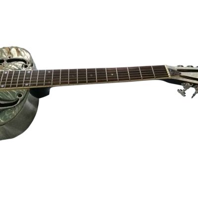 Custom Cobalt Resonator Chrome Plated Brass Body Fholes Acoustic Guitar Mother Of Pearl Resophonic Single Cone - Image 5