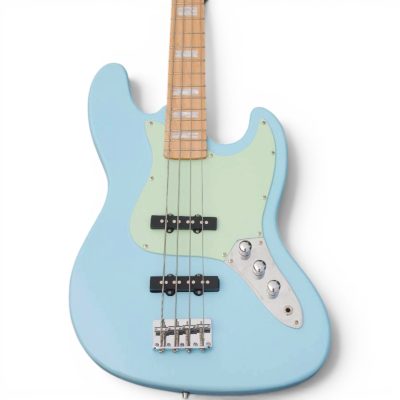 Custom Regent 4 String Jazz Bass Daphne Blue Stark Mint Green Pickguard - Image 10