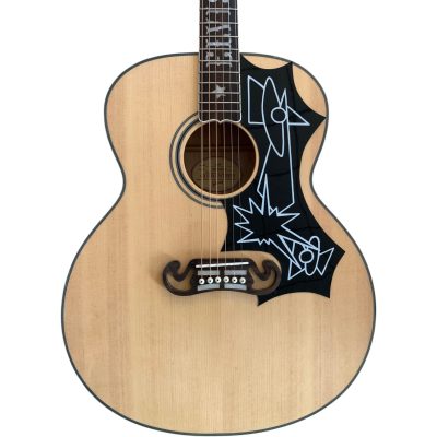 Custom Crown SJ200 Solid Sitka Spruce Top Acoustic Electric Guitar Inlayed Fretboard