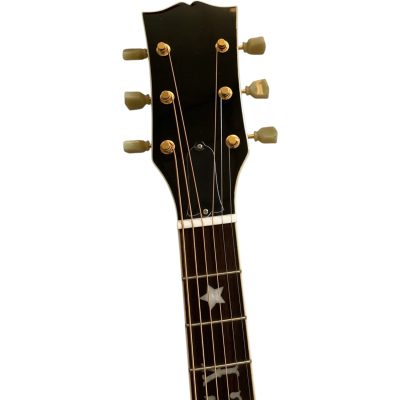 Custom Crown SJ200 Solid Sitka Spruce Top Acoustic Electric Guitar Inlayed Fretboard - Image 4