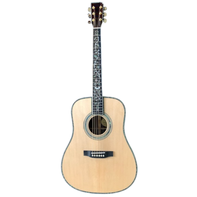 Custom Vertex Tree Of Life Inlays D45 Natural Finish Solid Spruce Top Acoustic Electric Guitar
