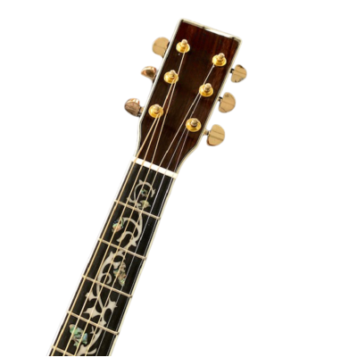 Custom Vertex Tree Of Life Inlays D45 Natural Finish Solid Spruce Top Acoustic Electric Guitar - Image 3