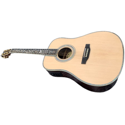 Custom Vertex Tree Of Life Inlays D45 Natural Finish Solid Spruce Top Acoustic Electric Guitar - Image 6