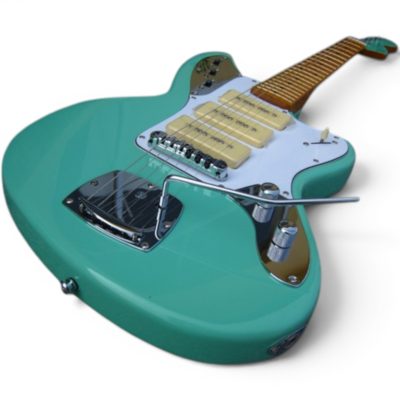 Custom Regent Seafoam Green Jazz Master Guitar 3 Pickups - Image 5