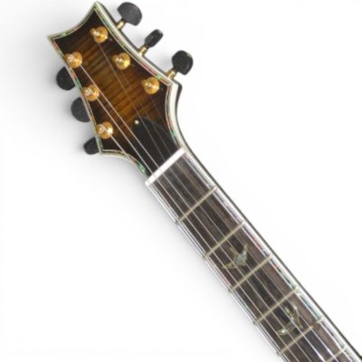 Custom Monarch Santana Retro Trampas Green Burst Guitar - Image 4
