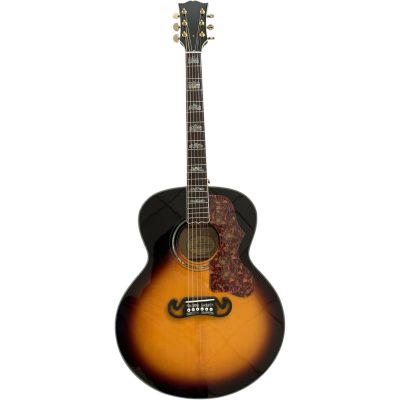 Custom Crown SJ200 Tobacco Burst Acoustic Electric Guitar - Image 4