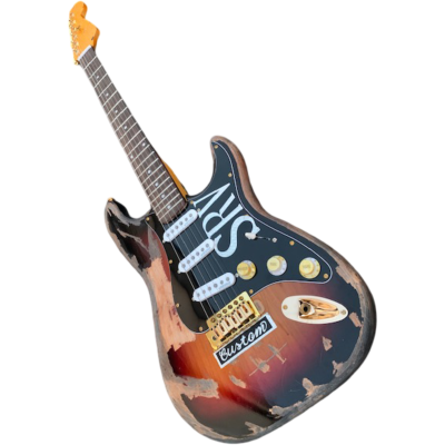Custom Regent SRV Heavy Aged Relic Finish Stevie Ray Electric Guitar - Image 6