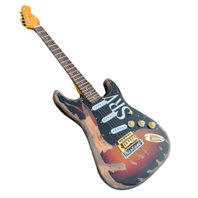 Custom Regent SRV Heavy Aged Relic Finish Stevie Ray Electric Guitar - Image 7