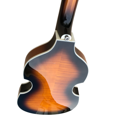 Custom Vale Dark Vintage Sunburst McCartney Ignition Series Violin 4 String Bass - Image 5