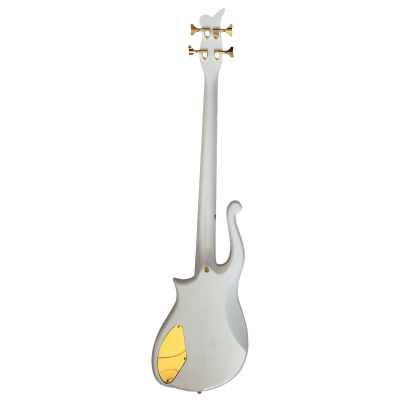 Custom Ember Prince Cloud White 4 String Bass Gold Hardware - Image 6
