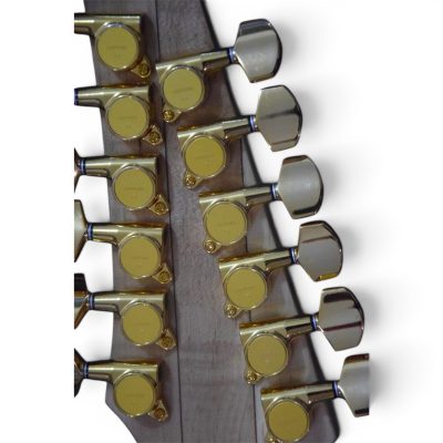 Custom Axis Steve Double Neck Alphine White Jem 6 and 12 String Floyd Rose Tremolo Guitar Fretless - Image 2